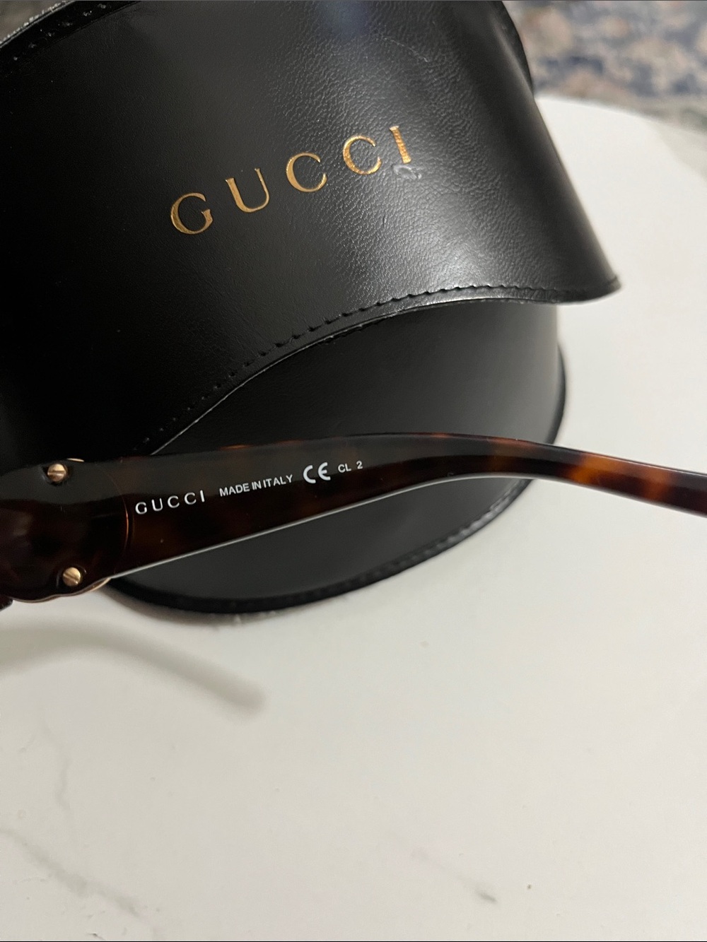 GUCCI Women's Oversized Brown Tortoiseshell Sunglasses - Picture 4 of 10